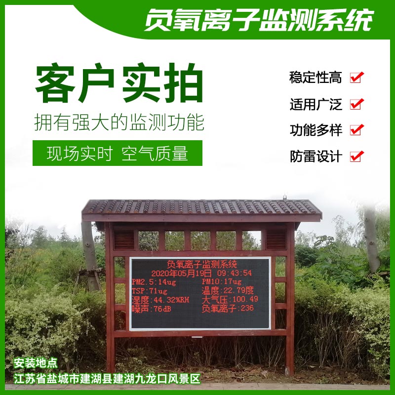 景區(qū)、室內(nèi)負(fù)氧離子監(jiān)測(cè)系統(tǒng)